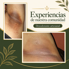 Experiencia compartida por clientes del desodorante artesanal, con presentación botánica.